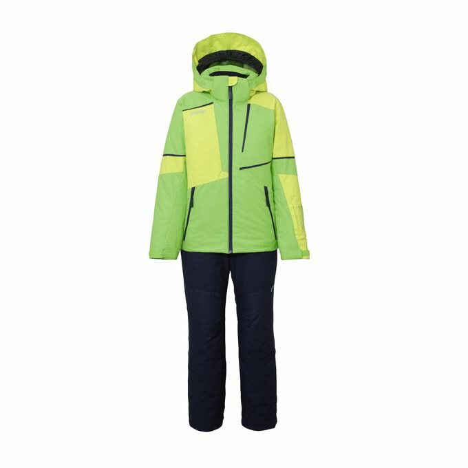 フェニックス PHENIX ジュニア ボーイズ スキーウェア 上下SET ツーピース Asymmetry Block Boy's Two-piece PSAG22P82 FGN