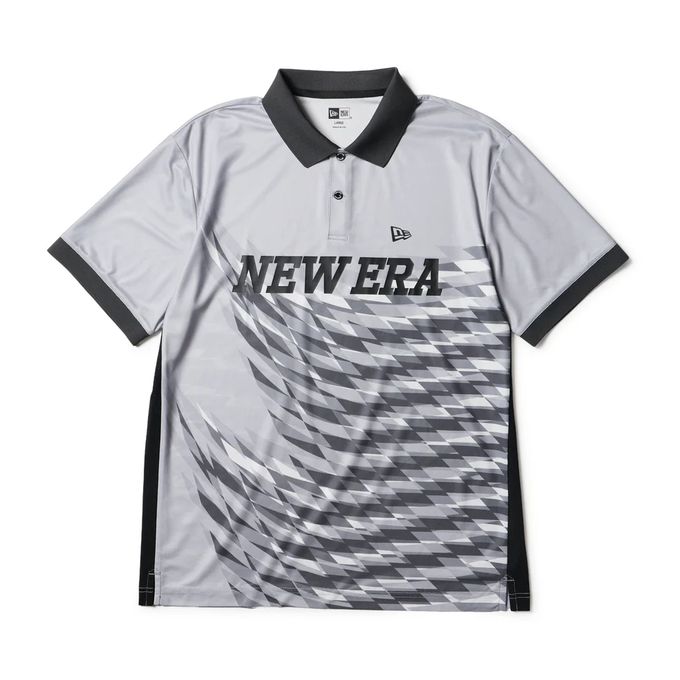 【クーポン券振り出し中！】 ニュー内鰓 NEW ERA メンズ レディース ゴルフ 御召しもの トップス 半袖 スポーツシャツ 鹿の子 Game Shirt 14859915 薄墨色 【2026SS】
