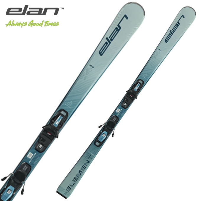 【クーポン発行中！】 ELAN エラン スキー板 レディース 【2025-2026】ELEMENT 74 W BLUE SHIFT X + EL 9.0 GW SHIFT BLK/TRQ 【金具付き スキーセット】