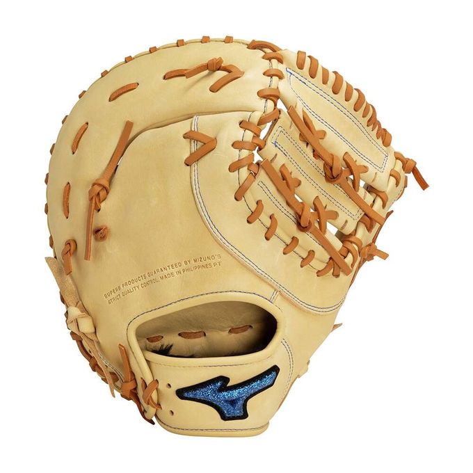 【クーポン券振り出し中！】 ミズノ MIZUNO ベイスボール 軟式グローヴ ウィルドライブ 青み【一塁手手用／TK型】 1AJFR14900 8049金髪×キルク 【2024FW】