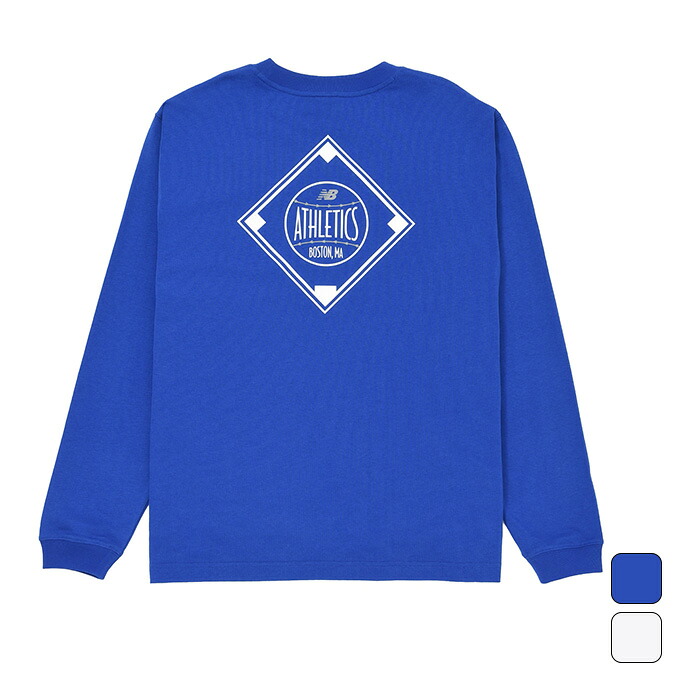 【クーポン発行中！】 ニューバランス NB メンズ レディース 野球 ウエア トップス 長袖Ｔシャツ ダイアモンドアスレチックス ロングスリーブTシャツ MT43949 【2024FW】