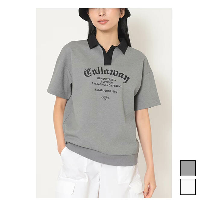 【クーポン発行中！】 キャロウェイ callaway レディース ゴルフ ウェア トップス 半袖 シャツ 半袖スウェットシャツ C25217201 【2025FW】 5,940円