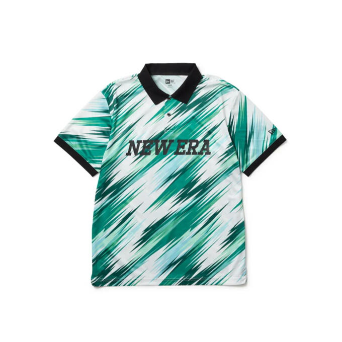 【クーポン発行中！】 ニューエラ NEW ERA メンズ レディース ゴルフ ウェア トップス 半袖 ポロシャツ GF SS TECH PL PALM LEAF CAMO GRN 【2025SS】