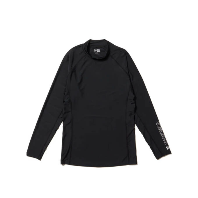 【クーポン発行中！】 ニューエラ NEW ERA メンズ レディース ゴルフ ウェア トップス アンダーシャツ GF LS UNDER MID NECK TEE BLK 【2025SS】