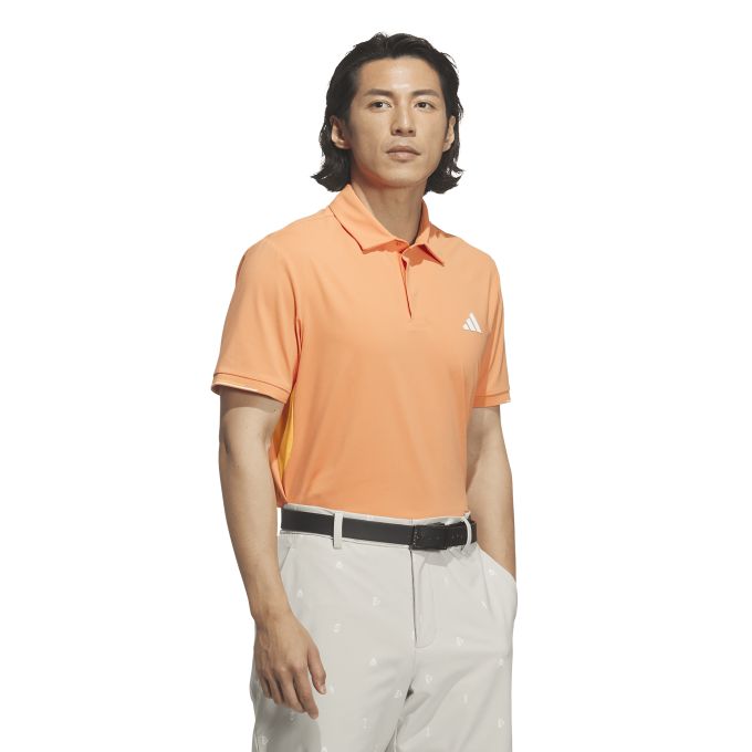 【クーポン券振り出し中！】 アディダス adidas メンズ ゴルフ 御召しもの トップス 半袖 スポーツシャツ 当たること冷感 ユニバーサル ベンチレーション 名取り草落ち込む 半袖プルオーバー KB4829 BZ500 【2026SS】