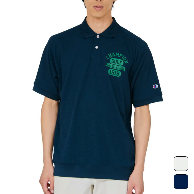 【引き換え証ふり出し中！】 はやりっ児 CHAMPION メンズ ゴルフ お召しもの トップス 半袖 スポーツシャツ ショートスリーブポロシャツ C3-DG306 【2026SS】