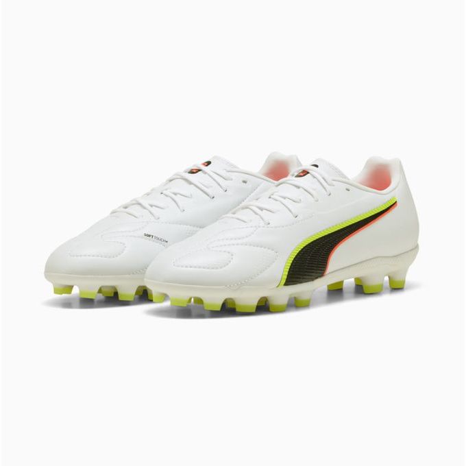 【クーポン発行中！】 プーマ PUMA ジュニア サッカー スパイク シューズ キング 20 マッチ HG/AG +ミッド JR 108489 01 【2025FW】