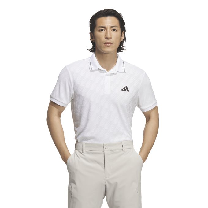 【引き換え証ふり出し中！】 アディダス adidas メンズ ゴルフ お召しもの トップス 半袖 スポーツシャツ ジャカード 半袖ポロ JY8231 QB643 【2026SS】