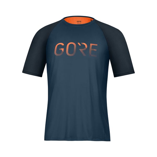 Gore ゴア ランニング ディボーション ティーシャツ メンズ Auay ネイビーブルー 体の動きに合わせて布切れのカラーが変化 おしゃれな軽量書籍アウトシャツ Manitobachiropractors Ca