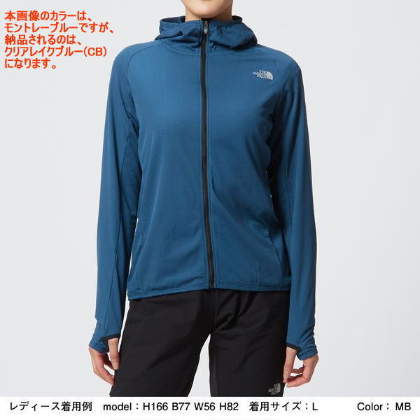 THENORTHFACEザ・ノース・フェイスランニングフリースジャケットFlyweightVersaHoodieNLW72070レディースクリアレイクブルー