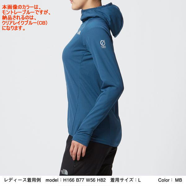THENORTHFACEザ・ノース・フェイスランニングフリースジャケットFlyweightVersaHoodieNLW72070レディースクリアレイクブルー