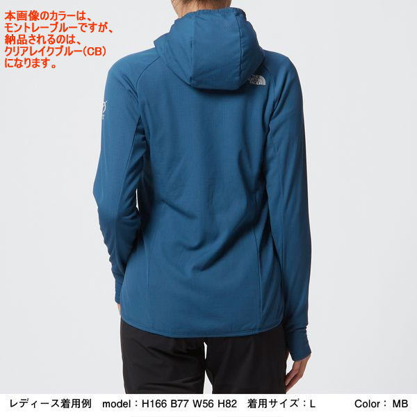 THENORTHFACEザ・ノース・フェイスランニングフリースジャケットFlyweightVersaHoodieNLW72070レディースクリアレイクブルー