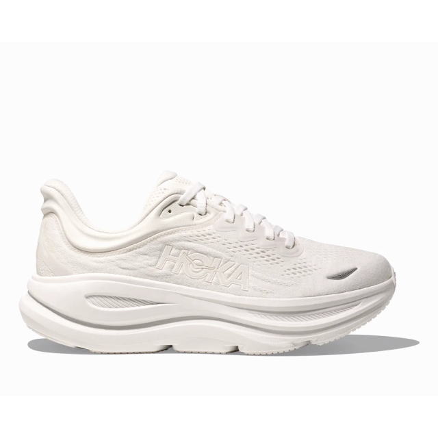 HOKA ONE ONE ホカ オネオネ W BONDI 9 1162012 White レディース ウイメンズ ボンダイ9 幅B 厚底 駈けっくらシューズ マラソン 小股走り 読み込む ランシュー スニーカー 靴 座布団 ウォーキング 軽さ たわい無い 普段履き 大地
