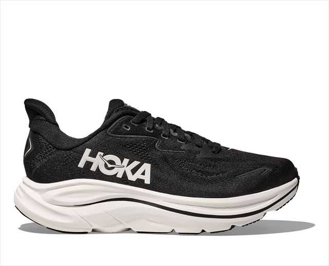 HOKA ONE ONE ホカ オネオネ M CLIFTON 10 WIDE 1162032 BLACK/WHITE メンズ クリフトン10 幅EE 2E 広広とした 厚底 駈けっくらシューズ マラソン 小股走り 読み込む ランシュー スニーカー 靴 座蒲団 ウォーキング 軽さ 他愛も無い 普段履き 地面