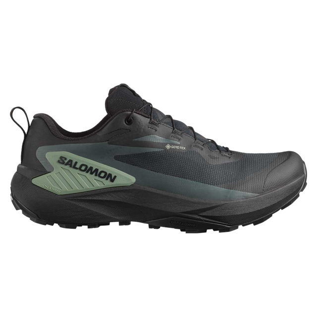 SALOMON サロモン トレイルランニングシューズ メンズ GENESIS GTX L47518700 BLACK/GREEN ジェネシス ゴアテックス GORE-TEX 防水透湿 トレランシューズ トレイルシューズ アウトドア スニーカー ハイキング 軽登山 山登り トレッキング クッション ローカット|スポーツダイアリー
