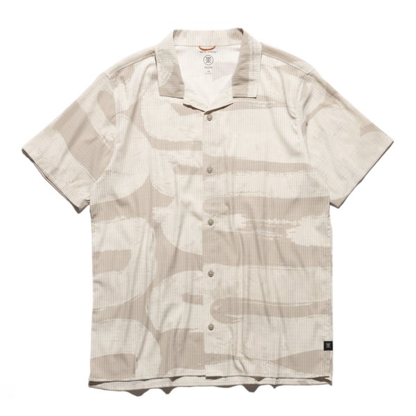 Run Amok ラン・アモック 半袖開襟シャツ BLESS UP TRAIL RW600-FSS メンズ FOSSIL メンズ ロアークリバイバル ROARK Revival ブレスアップ トレイル ランニング トレイルランニング トレラン マラソン ジョギング アウトドア 吸湿速乾 ストレッチ