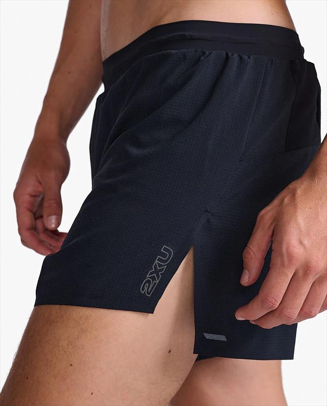2XU ツータイムズユー ハーフパンツ 2XU Light Speed Stash 5Inch Shorts MR6951B メンズ BLK/BRF ライトスピード スタッシュ5インチ ショート ランニングショーツ マラソン ジョギング トレイルランニング トレラン レース バックジップポケット 超軽量 吸汗速乾