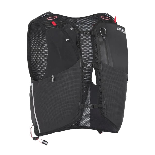 KIPRUN(キプラン) ランニングベスト バックパック TRAIL ULTRA BAG 15L ユニセックス BLACK トレイルウルトラバッグ ソフトフラスク別売 軽量 レースベスト トレイルランニング  トレランザック リュックサック 登山 トレッキング ロードラン