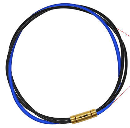 セブ SEV スポーツネックレス ルーパータイプ3G ブラック2本/ブルー 体感アクセサリー アスリートが実感 SEVルーパー ゴールドヘッド
