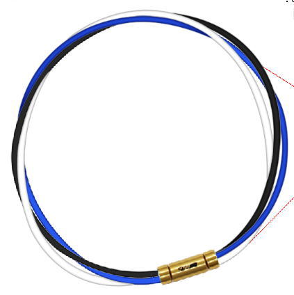 セブ SEV スポーツネックレス ルーパータイプ3G ブラック/ブルー/ホワイト 体感アクセサリー アスリートが実感 SEVルーパー ゴールドヘッド