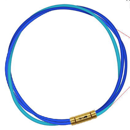 セブ SEV スポーツネックレス ルーパータイプ3G ブルー2本/ライトブルー 体感アクセサリー アスリートが実感 SEVルーパー ゴールドヘッド