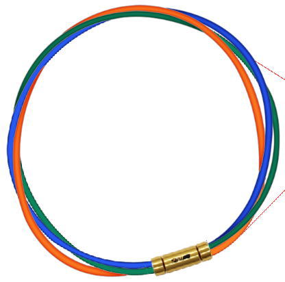 セブ SEV スポーツネックレス ルーパータイプ3G ブルー/グリーン/オレンジ 体感アクセサリー アスリートが実感 SEVルーパー ゴールドヘッド