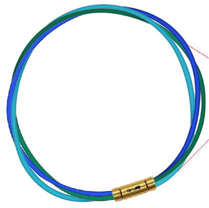 セブ SEV スポーツネックレス ルーパータイプ3G ブルー/グリーン/ライトブルー 体感アクセサリー アスリートが実感 SEVルーパー ゴールドヘッド
