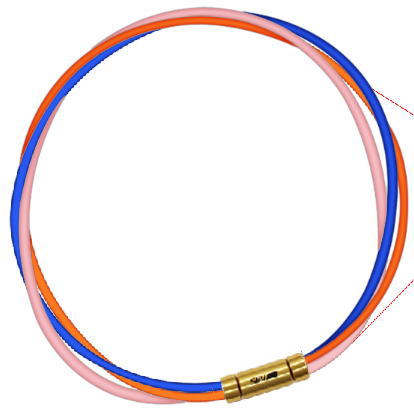 セブ SEV スポーツネックレス ルーパータイプ3G ブルー/オレンジ/ピンク 体感アクセサリー アスリートが実感 SEVルーパー ゴールドヘッド