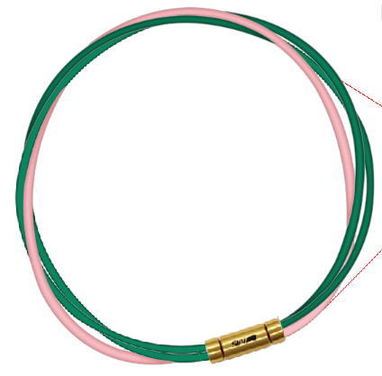 セブ SEV スポーツネックレス ルーパータイプ3G グリーン2本/ピンク 体感アクセサリー アスリートが実感 SEVルーパー ゴールドヘッド