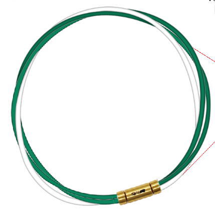 セブ SEV スポーツネックレス ルーパータイプ3G グリーン2本/ホワイト 体感アクセサリー アスリートが実感 SEVルーパー ゴールドヘッド 32,890円