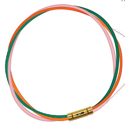 セブ SEV スポーツネックレス ルーパータイプ3G グリーン/オレンジ/ピンク 体感アクセサリー アスリートが実感 SEVルーパー ゴールドヘッド