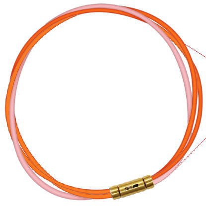 セブ SEV スポーツネックレス ルーパータイプ3G オレンジ2本/ピンク 体感アクセサリー アスリートが実感 SEVルーパー ゴールドヘッド