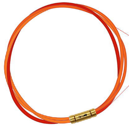 セブ SEV スポーツネックレス ルーパータイプ3G オレンジ2本/レッド 体感アクセサリー アスリートが実感 SEVルーパー ゴールドヘッド