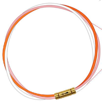 セブ SEV スポーツネックレス ルーパータイプ3G オレンジ/ピンク/ホワイト 体感アクセサリー アスリートが実感 SEVルーパー ゴールドヘッド
