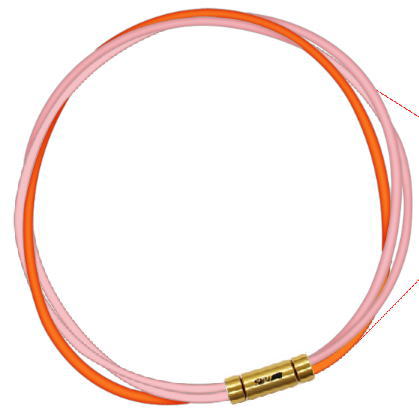 セブ SEV スポーツネックレス ルーパータイプ3G ピンク2本/オレンジ 体感アクセサリー アスリートが実感 SEVルーパー ゴールドヘッド