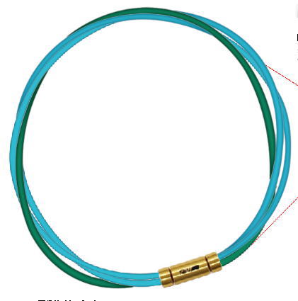 セブ SEV スポーツネックレス ルーパータイプ3G ライトブルー2本/グリーン 体感アクセサリー アスリートが実感 SEVルーパー ゴールドヘッド