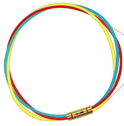 セブ SEV スポーツネックレス ルーパータイプ3G ライトブルー/レッド/イエロー 体感アクセサリー アスリートが実感 SEVルーパー ゴールドヘッド｜スポーツダイアリー