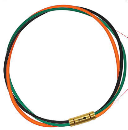 セブ SEV スポーツネックレス ルーパータイプ3G 54cm ブラック/グリーン/オレンジ 体感アクセサリー アスリートが実感 SEVルーパー ゴールドヘッド｜スポーツダイアリー