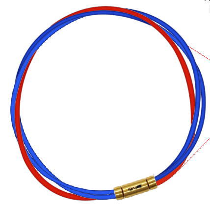 セブ SEV スポーツネックレス ルーパータイプ3G 54cm ブルー2本/レッド 体感アクセサリー アスリートが実感 SEVルーパー ゴールドヘッド