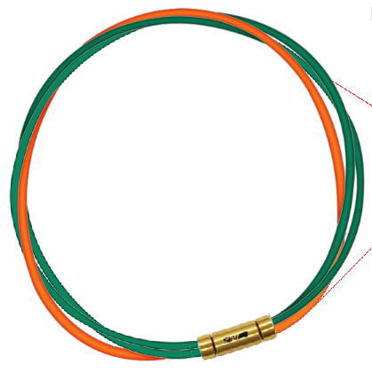 セブ SEV スポーツネックレス ルーパータイプ3G 54cm グリーン2本/オレンジ 体感アクセサリー アスリートが実感 SEVルーパー ゴールドヘッド