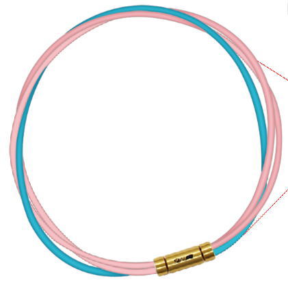 セブ SEV スポーツネックレス ルーパータイプ3G 54cm ピンク2本/ライトブルー 体感アクセサリー アスリートが実感 SEVルーパー ゴールドヘッド