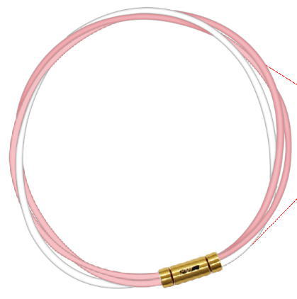 セブ SEV スポーツネックレス ルーパータイプ3G 54cm ピンク2本/ホワイト 体感アクセサリー アスリートが実感 SEVルーパー ゴールドヘッド