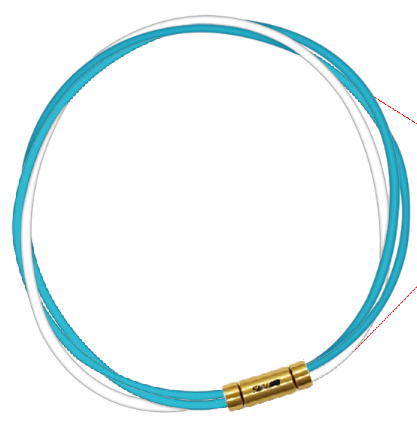 セブ SEV スポーツネックレス ルーパータイプ3G 54cm ライトブルー2本/ホワイト 体感アクセサリー アスリートが実感 SEVルーパー ゴールドヘッド