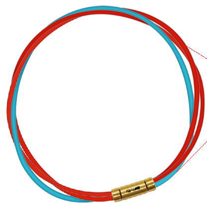 セブ SEV スポーツネックレス ルーパータイプ3G 54cm レッド2本/ライトブルー 体感アクセサリー アスリートが実感 SEVルーパー ゴールドヘッド