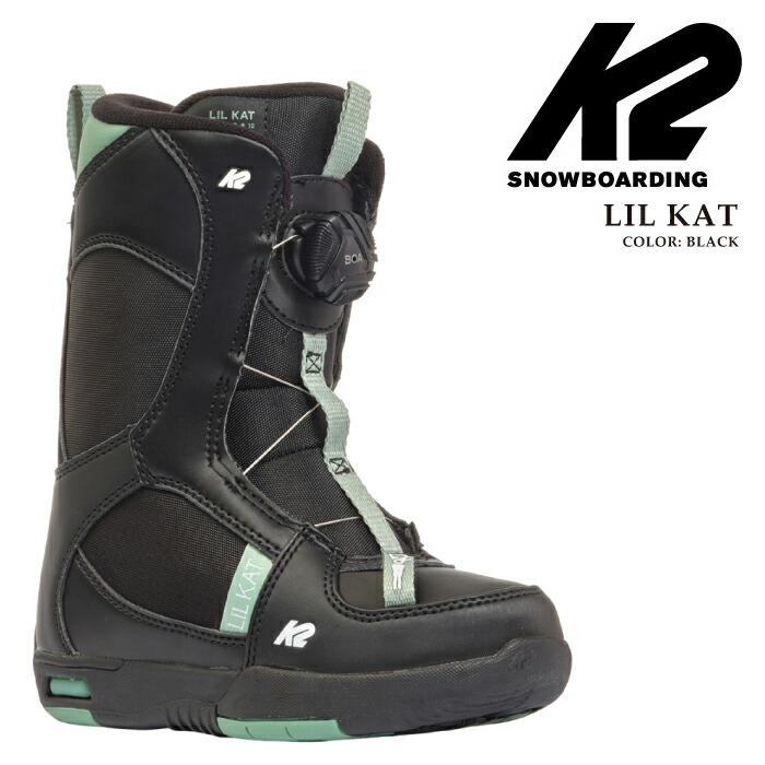 日本正規品 スノーボード ブーツ ケーツー K2 LIL KAT Black リル キャット ブラック キッズ ユース 子供 24-25画像