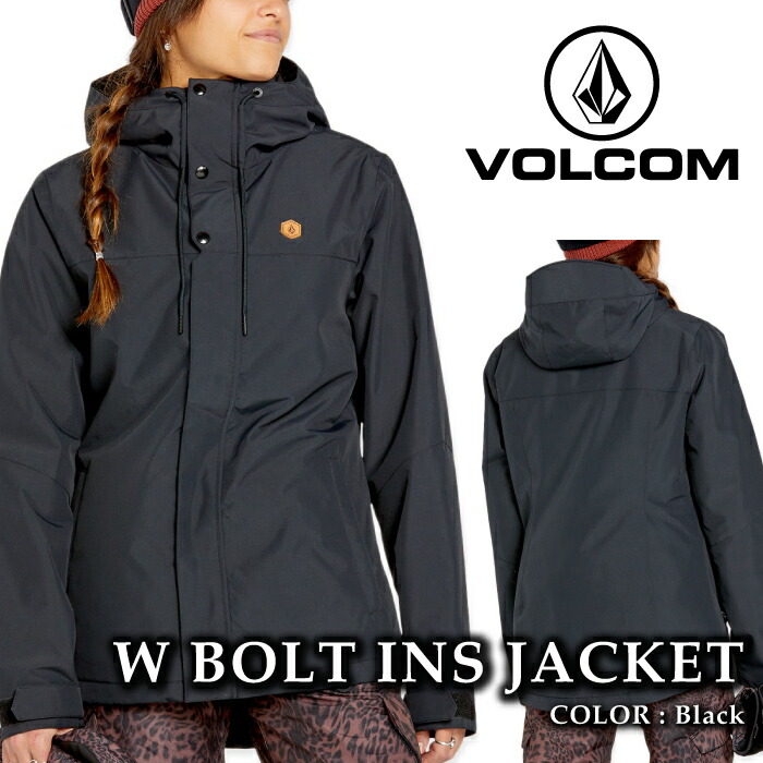 【エントリーでP最大49倍！4/10 1:59迄】 日本正規品 スノーボード ウェア ジャケット ボルコム VOLCOM WOMENS BOLT INSULATED JACKET Black レディース 24-25
