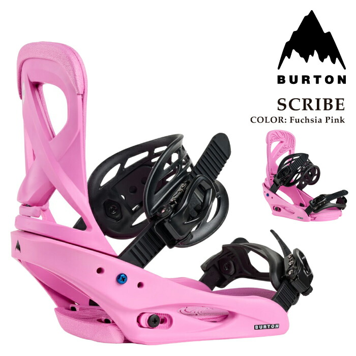 日本正規品 スノーボード ビンディング バートン BURTON WOMENS SCRIBE Re:Flex Fuchsia Pink スクライブ リフレックス バインディング レディース 25-26｜SportsExpress