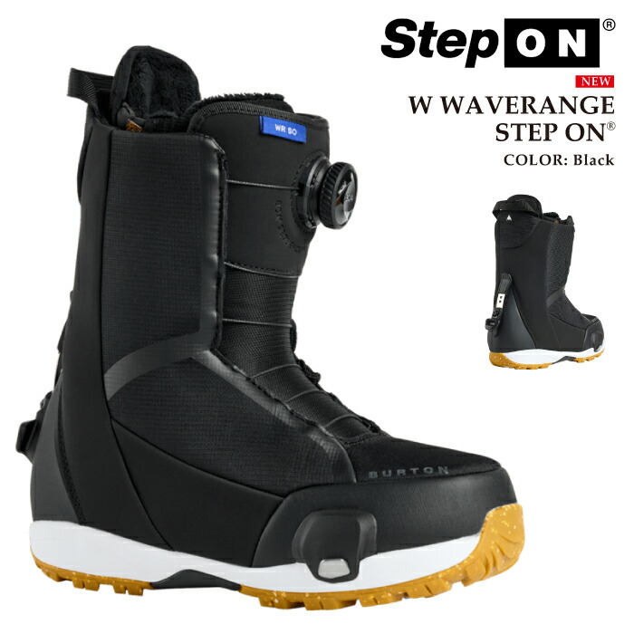 日本正規品 スノーボード ブーツ バートン BURTON WOMENS WAVERANGE STEP ON WIDE Black ウェイブレンジ ステップオン ワイド レディース 25-26