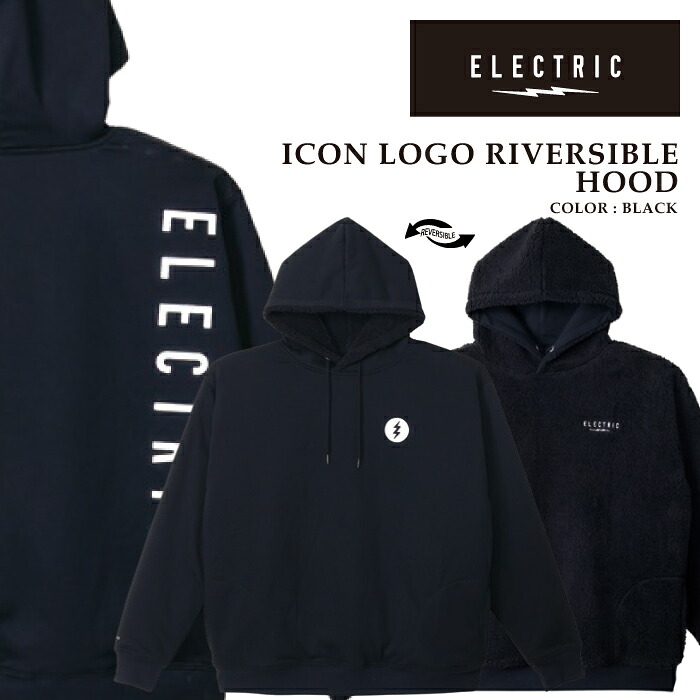 【エントリーでP最大47.5倍!7/26 1:59迄】 日本正規品 パーカー エレクトリック ELECTRIC ICON LOGO RIVERSIBLE HOOD Black 25FW|SportsExpress