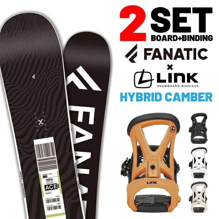 日本正規品 取付可能 スノーボード ビンディング 2点セット ファナティック FANATIC ACE Black + GRD-2 エース 板 バインディング メンズ レディース 25-26